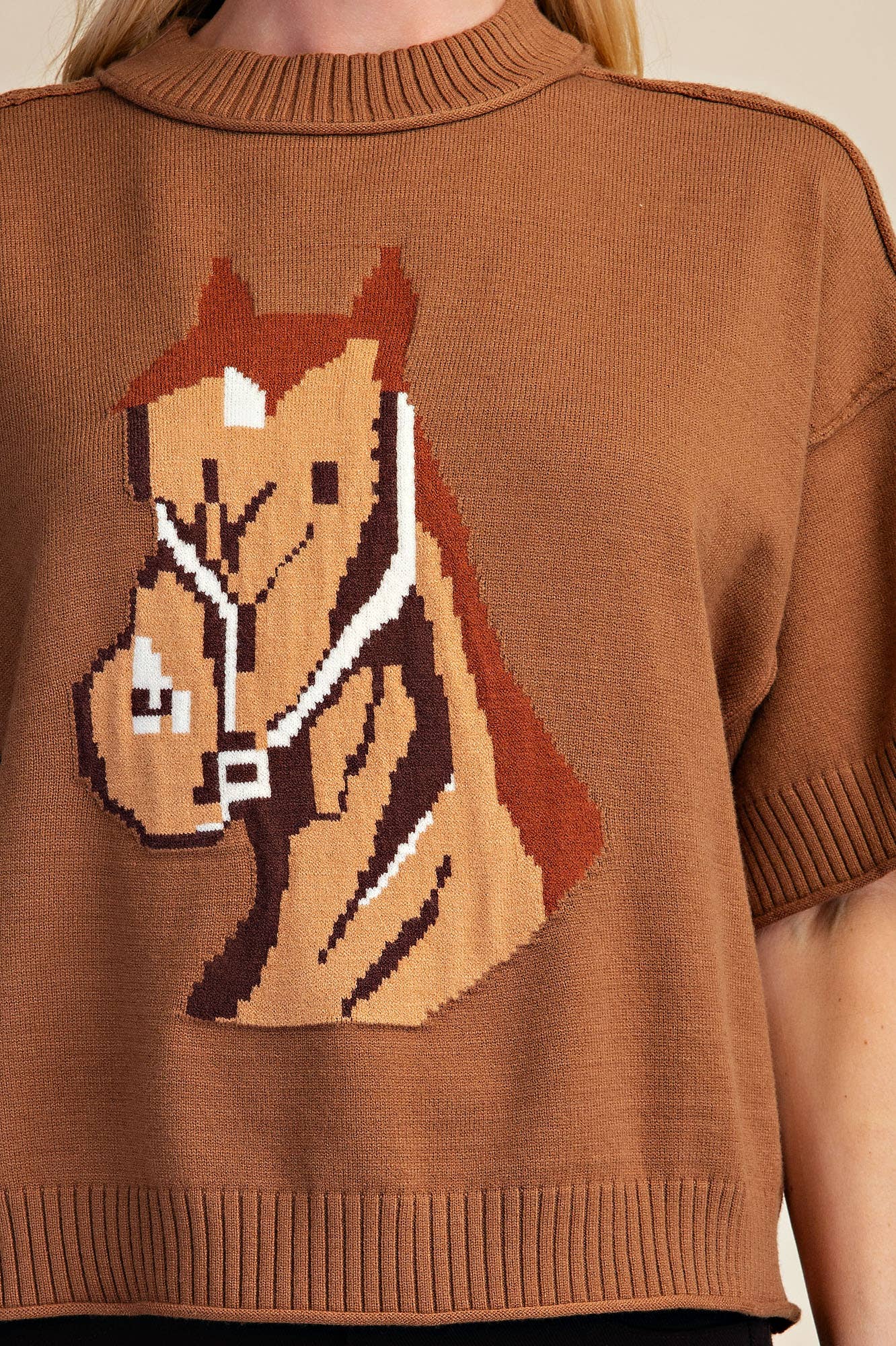 Western Horse Crew Neck Sweater