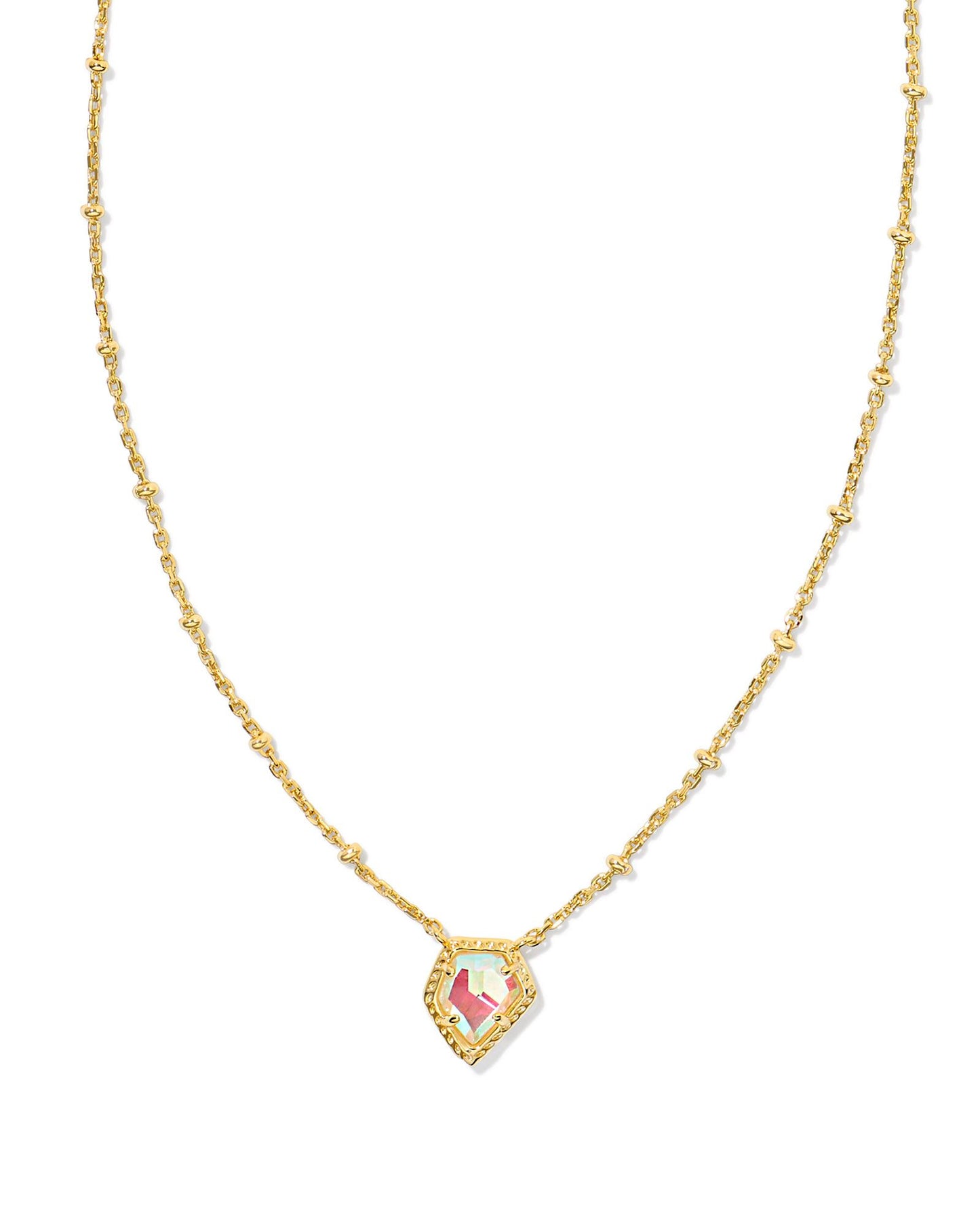 Kendra Scott FRAMED TESS SATELLITE SHORT PENDANT NECKLACE GOLD (multiple colors)