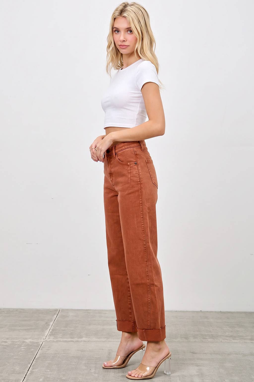 Pumpkin HIGH RISE STRAIGHT WITH CUFF