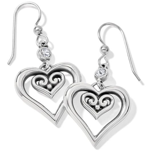 Brighton Alcazar Duet Heart French Wire Earrings