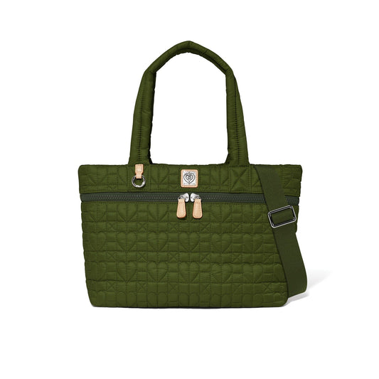 Brighton Annabelle Army Green Medium Tote