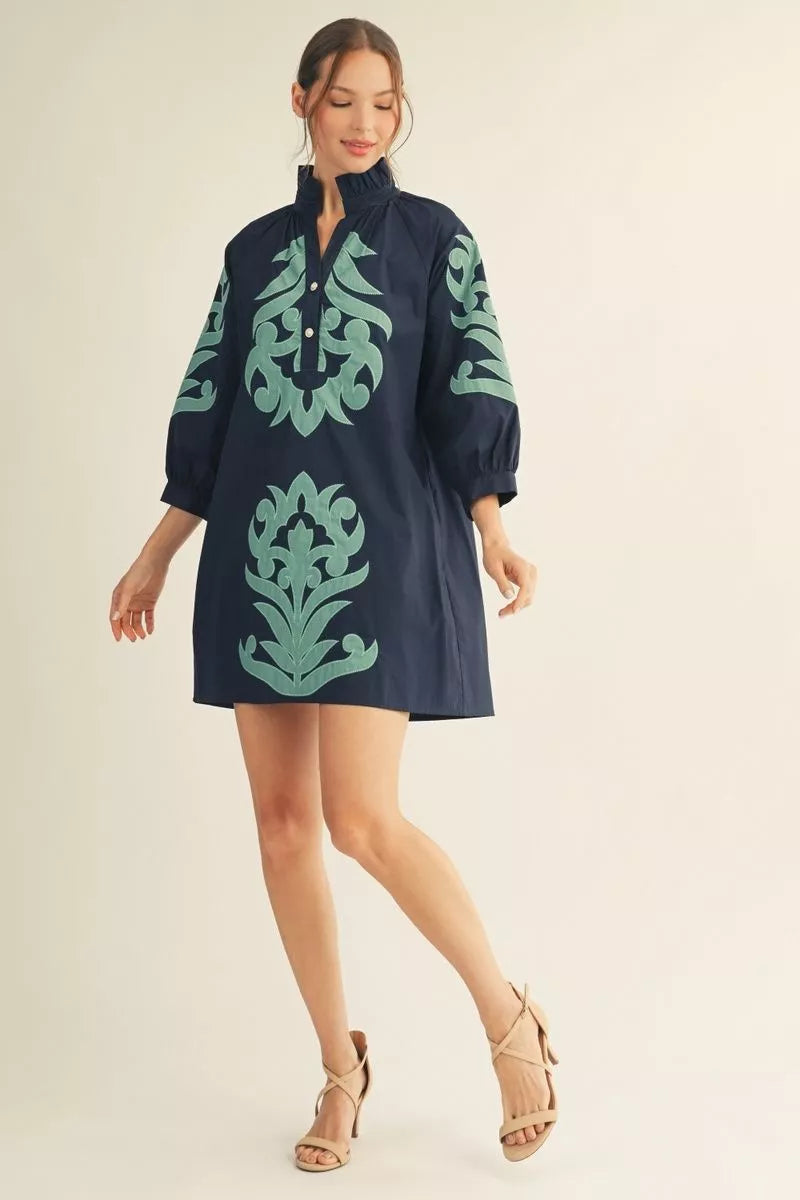 Baroque Applique Dress