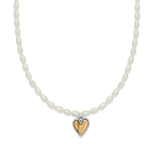 Brighton Cascade Embrace Pearl Heart Necklace