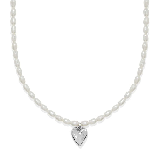 Brighton Cascade Embrace Pearl Heart Necklace