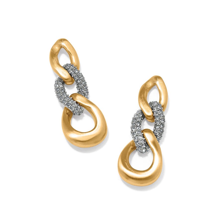 Brighton Cleo Pave Link Post Drop Earrings