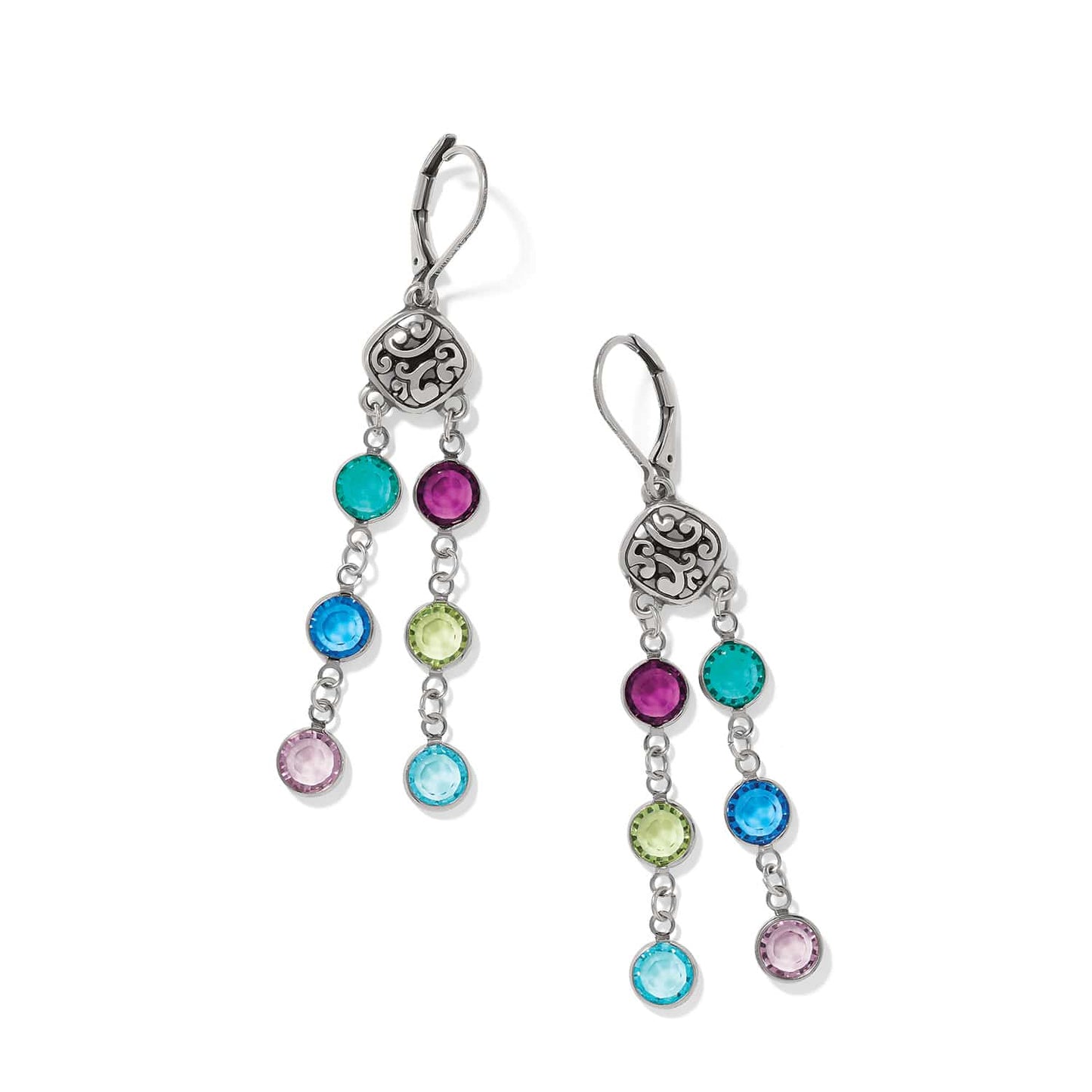 Brighton Contempo Color Gems Statement French Wire Earrings