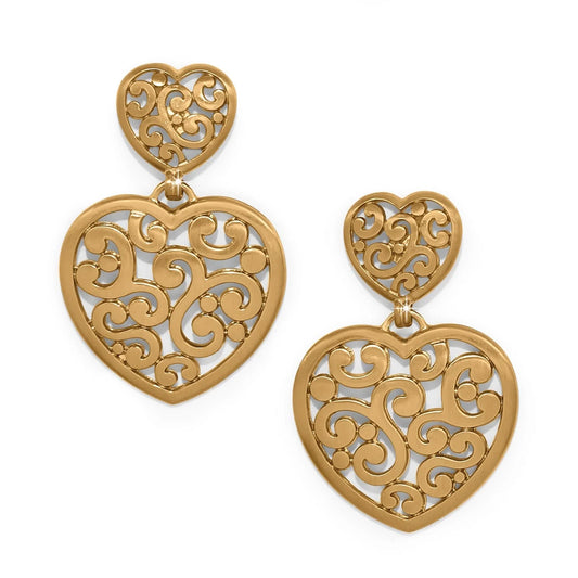Brighton Contempo Heart Double Post Drop Earrings