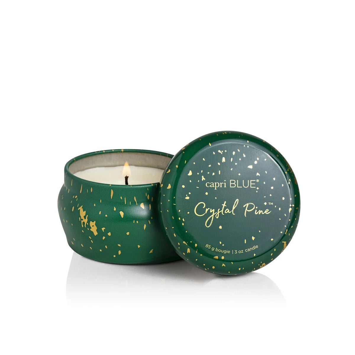 Capri-Blue Crystal Pine Glimmer Mini Tin Candle