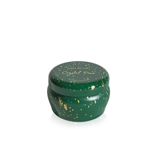 Capri-Blue Crystal Pine Glimmer Mini Tin Candle