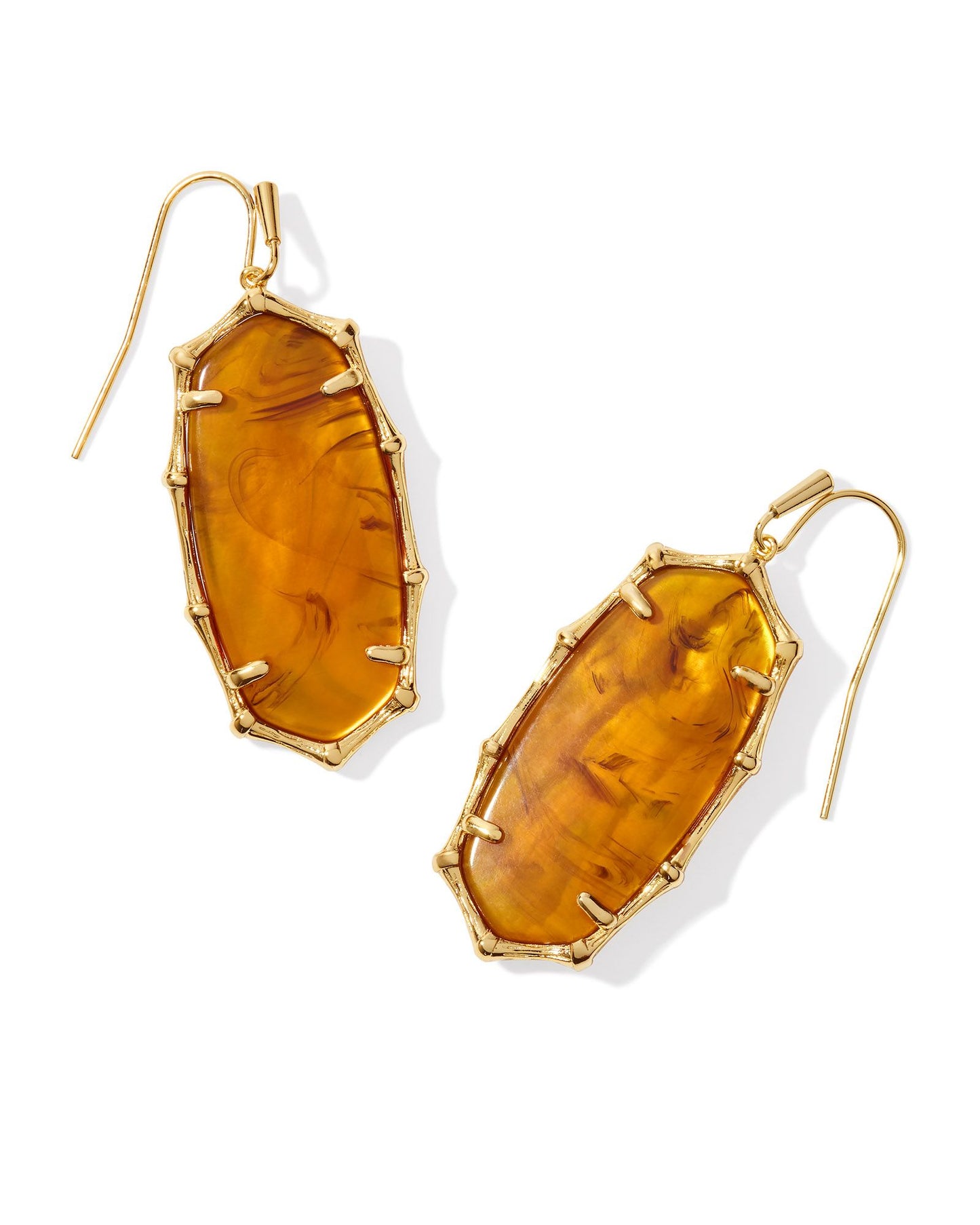 Elle Bamboo Framed Drop Earrings (Multiple Styles)