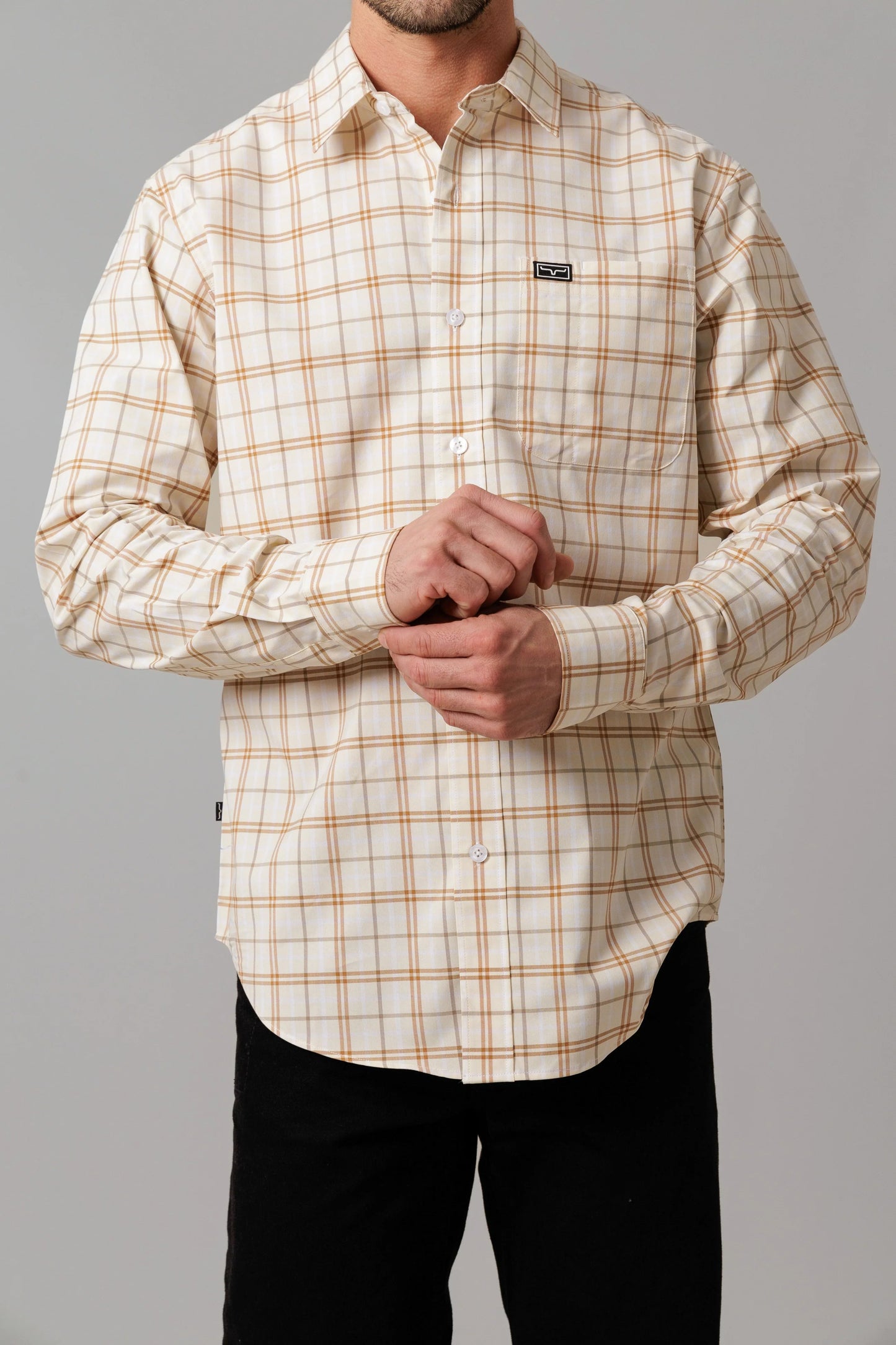 Kimes Ranch Lucas  Shirt (Natural or Army Plaid)