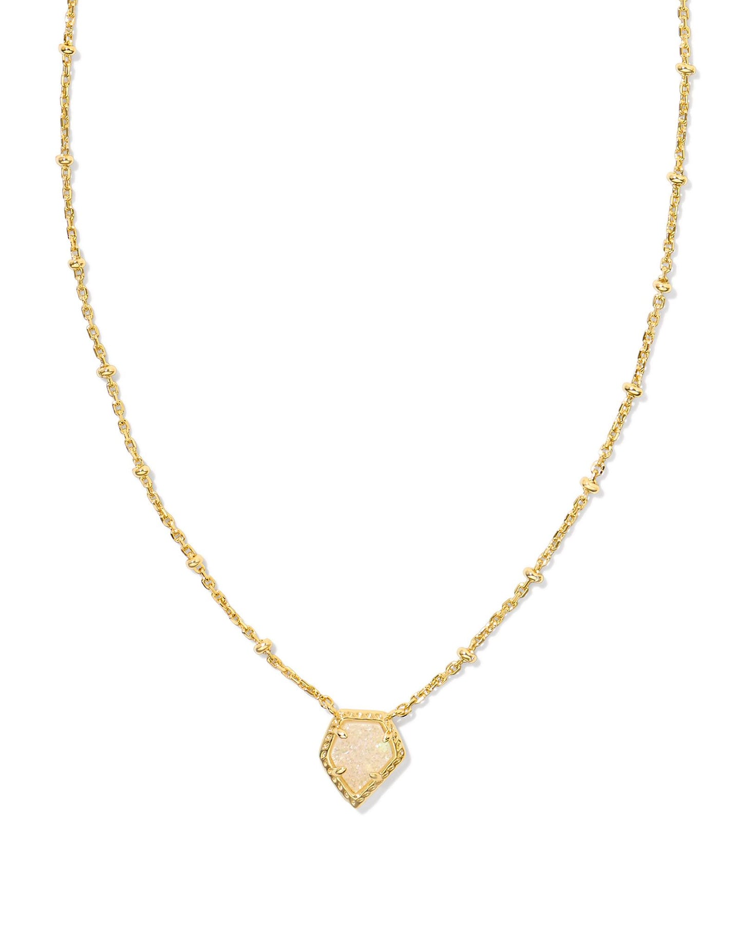 Kendra Scott FRAMED TESS SATELLITE SHORT PENDANT NECKLACE GOLD (multiple colors)