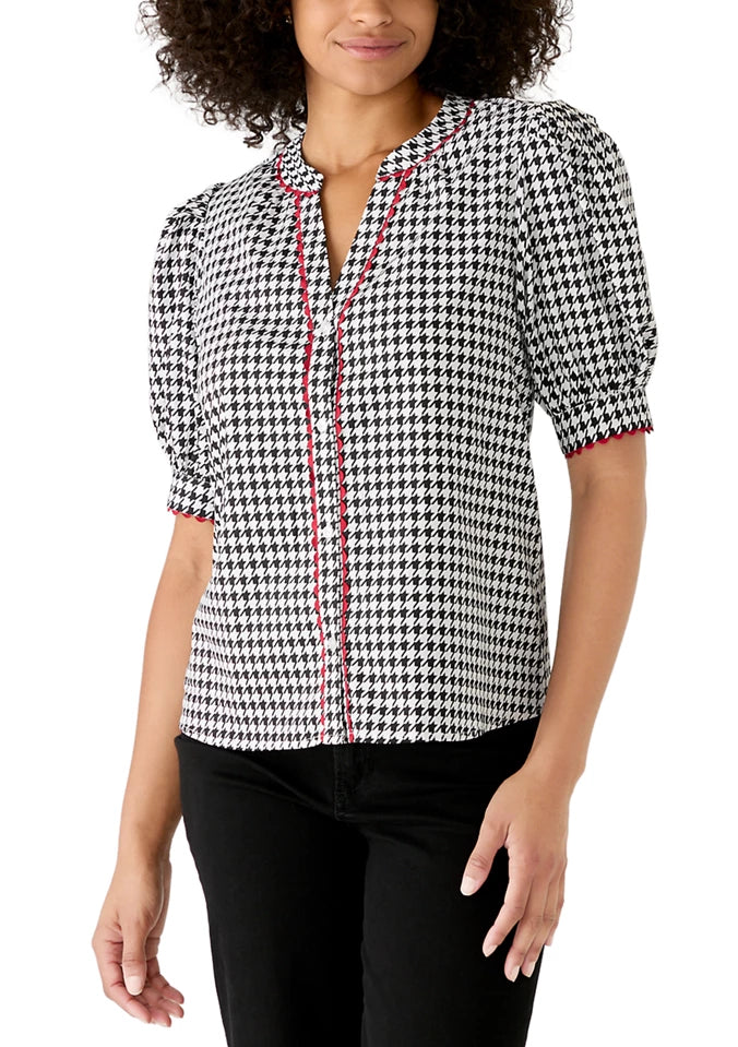 Elaine Houndstooth Top