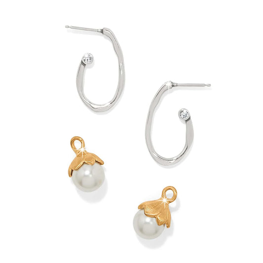 Brighton Everbloom Pearl Hoop Earrings
