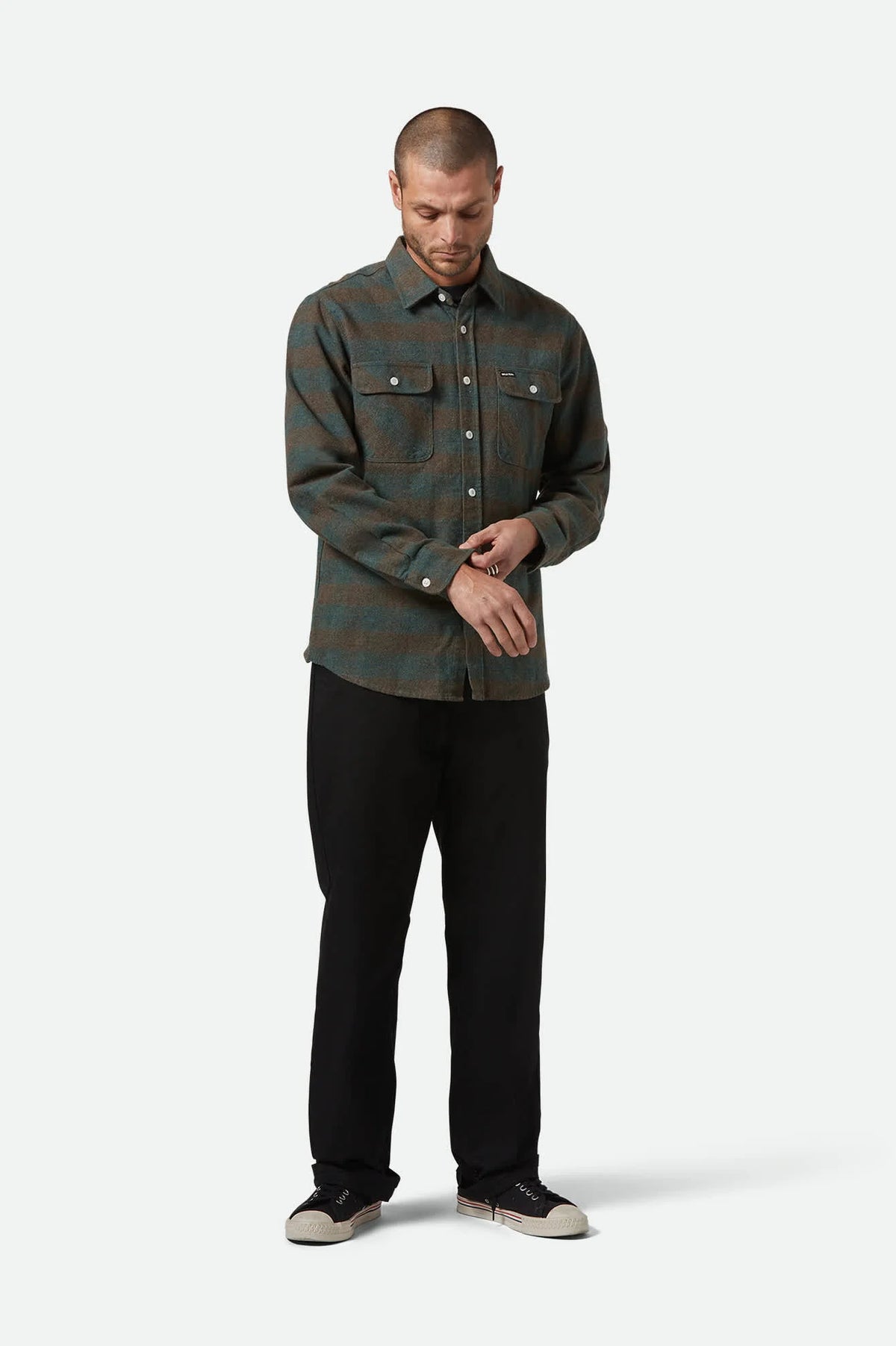 Brixton Bowery Flannel -Ocean