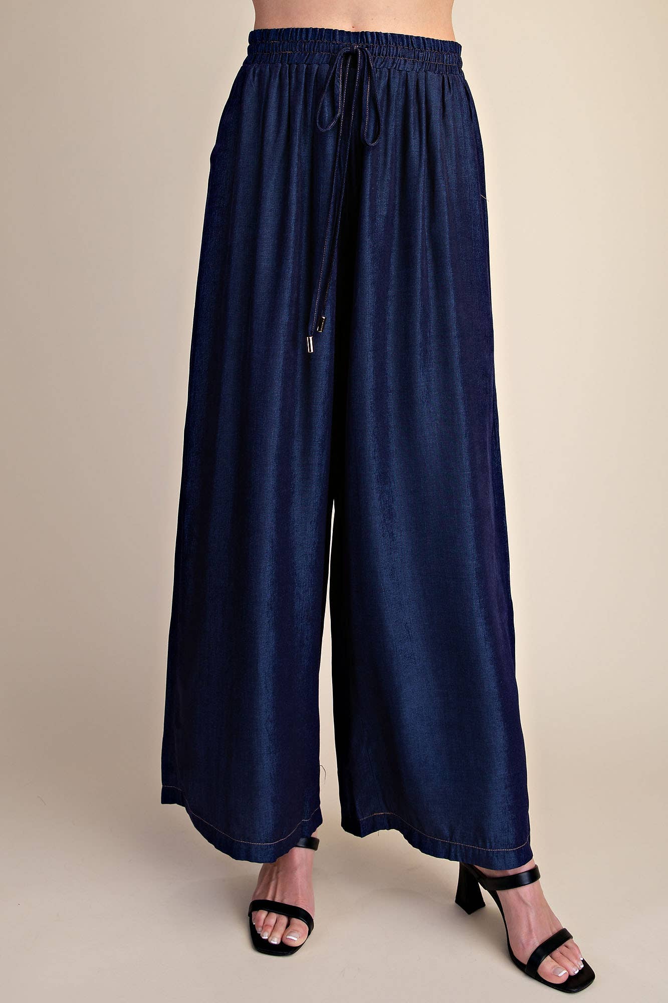 Drawstring Wide Leg Pants
