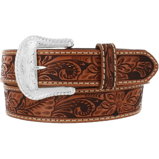 Tony Lama Floral Hand Tooled Belt
