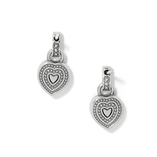 Brighton Halo Gemma Petite Heart Post Drop Earrings