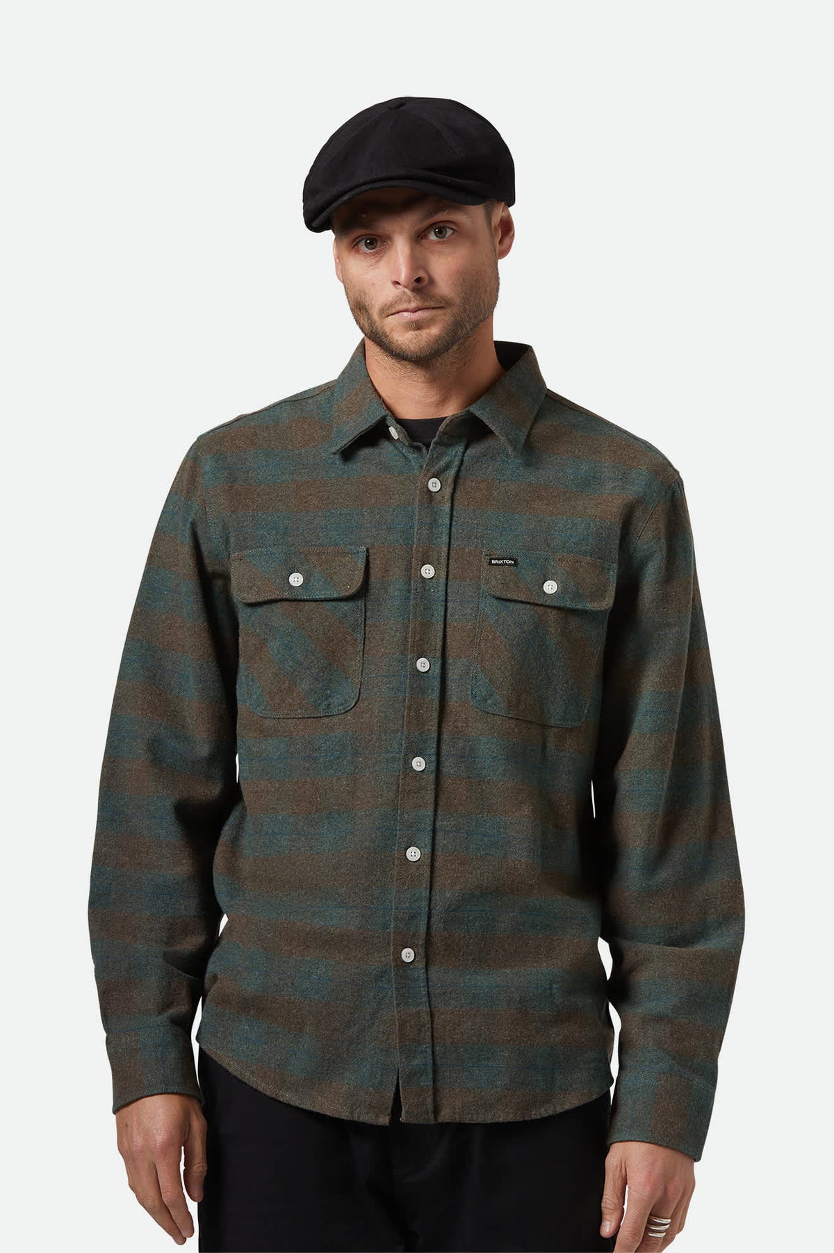 Brixton Bowery Flannel -Ocean