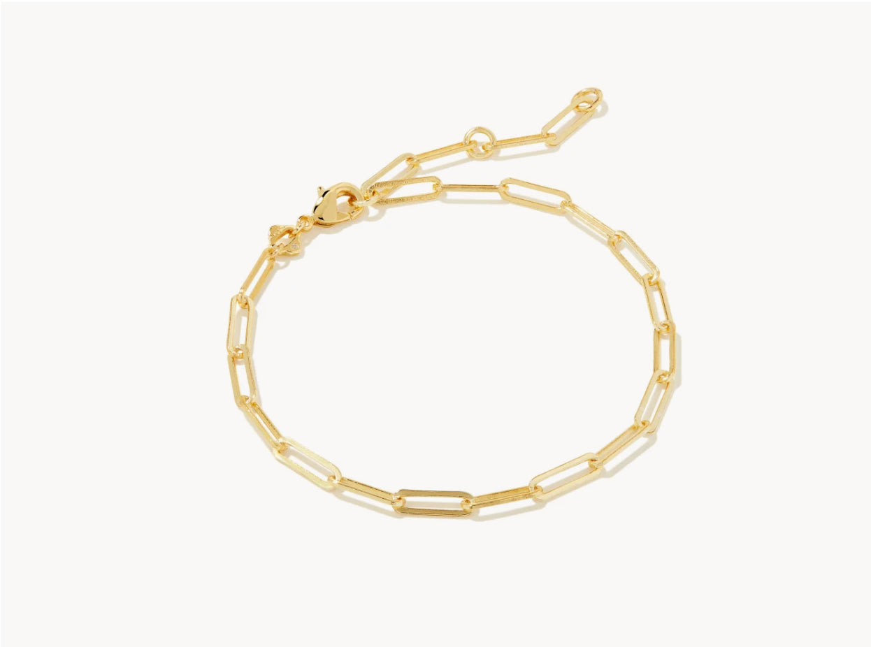 Kendra Scott Courtney Paperclip Bracelet (Gold or Silver)