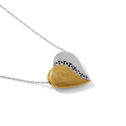 Brighton Inner Circle Curvy Heart Necklace