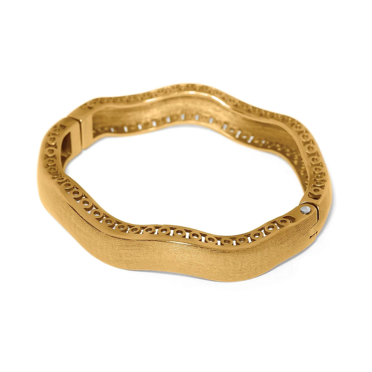 Brighton Inner Circle Wide Hinged Bangle Silver or Gold