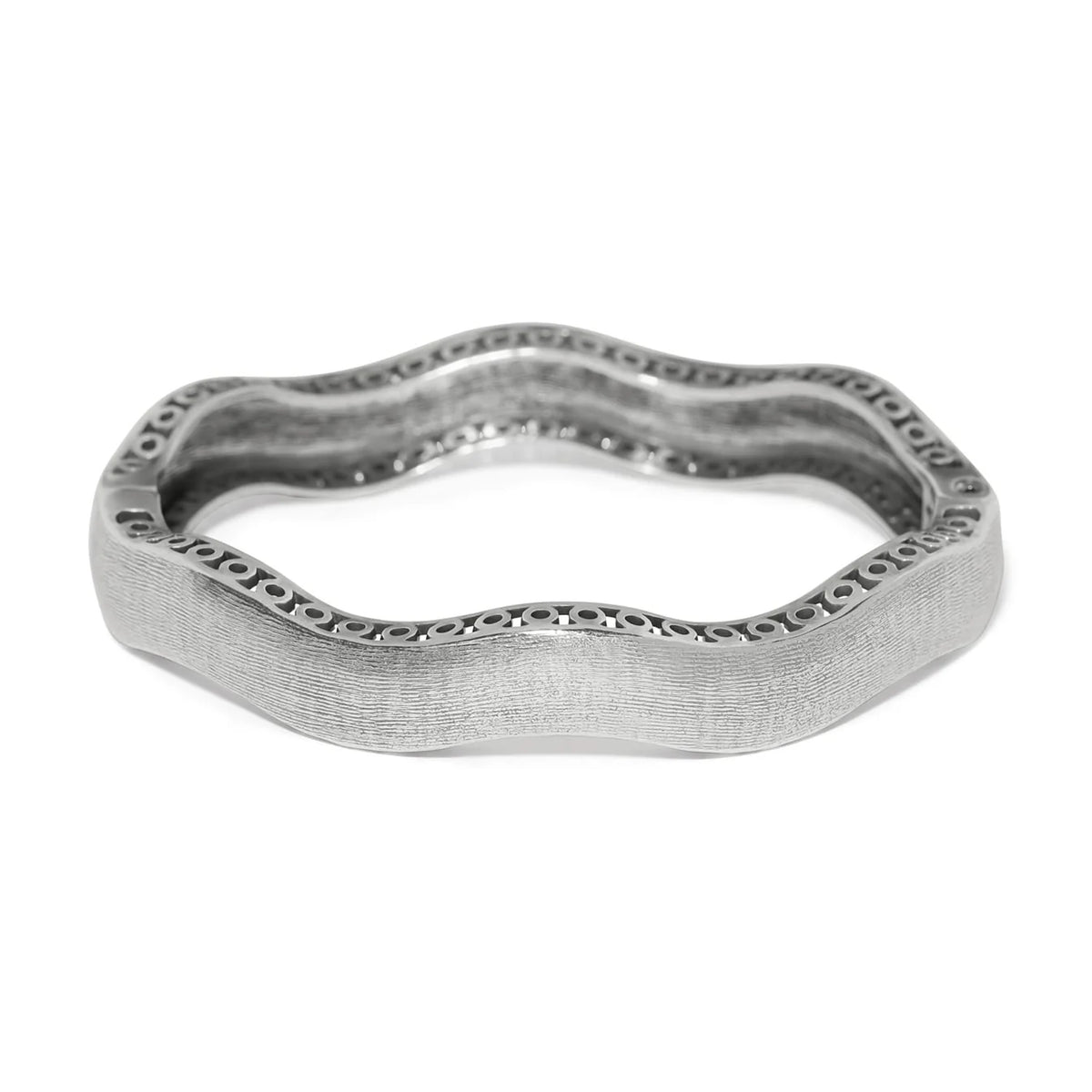 Brighton Inner Circle Wide Hinged Bangle Silver or Gold