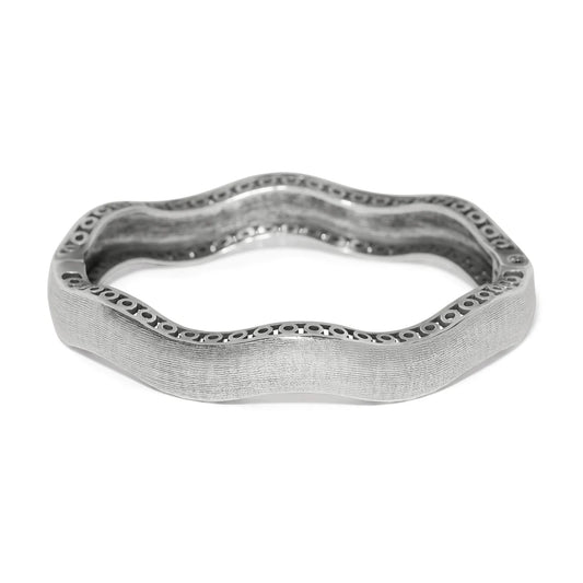 Brighton Inner Circle Wide Hinged Bangle Silver or Gold