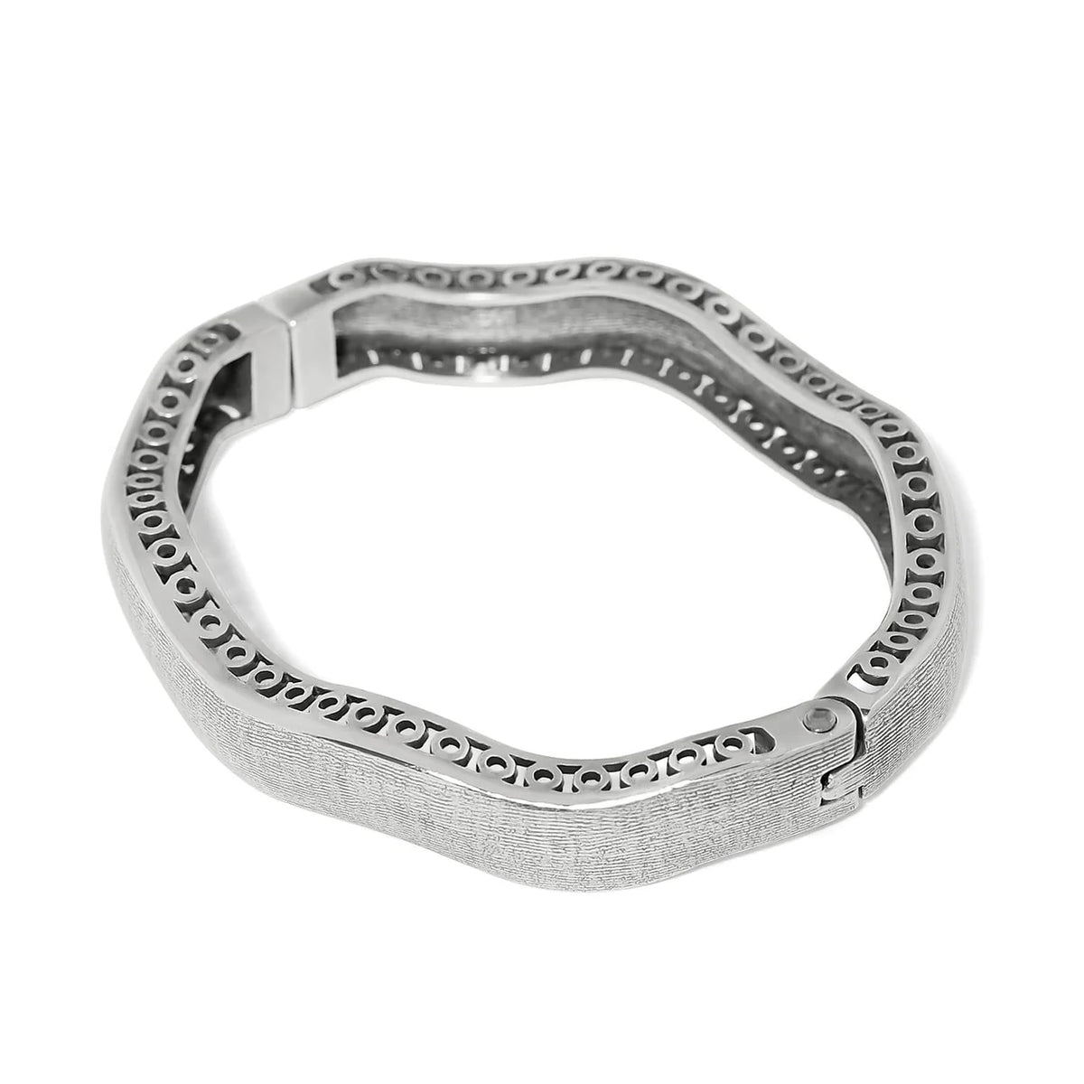 Brighton Inner Circle Wide Hinged Bangle Silver or Gold