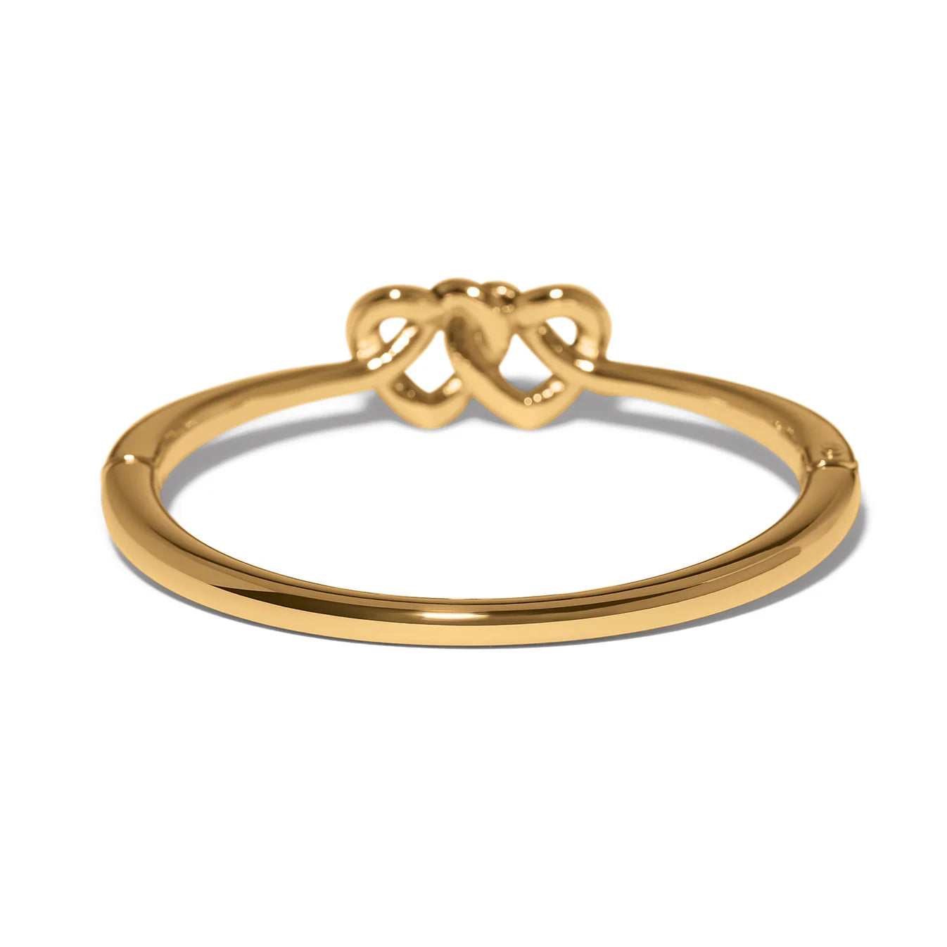 Brighton Gold Interlok Linked Hearts Hinged Bangle