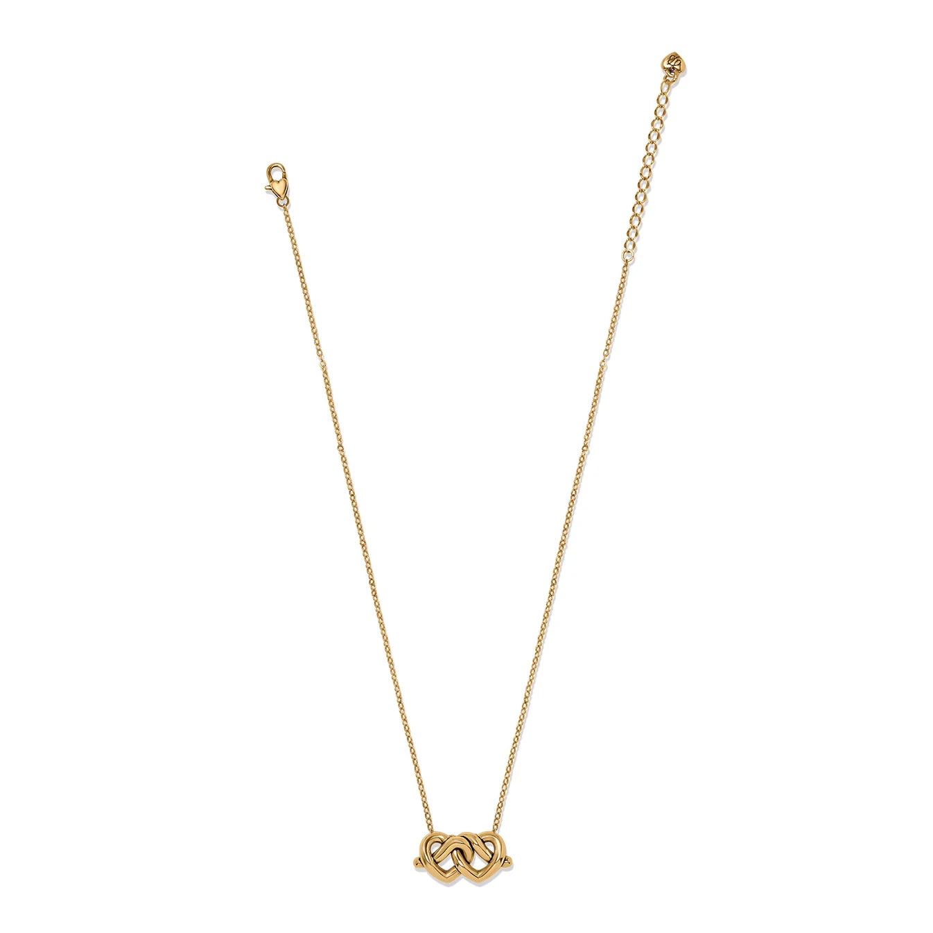 Brighton Gold Interlok Linked Hearts Necklace