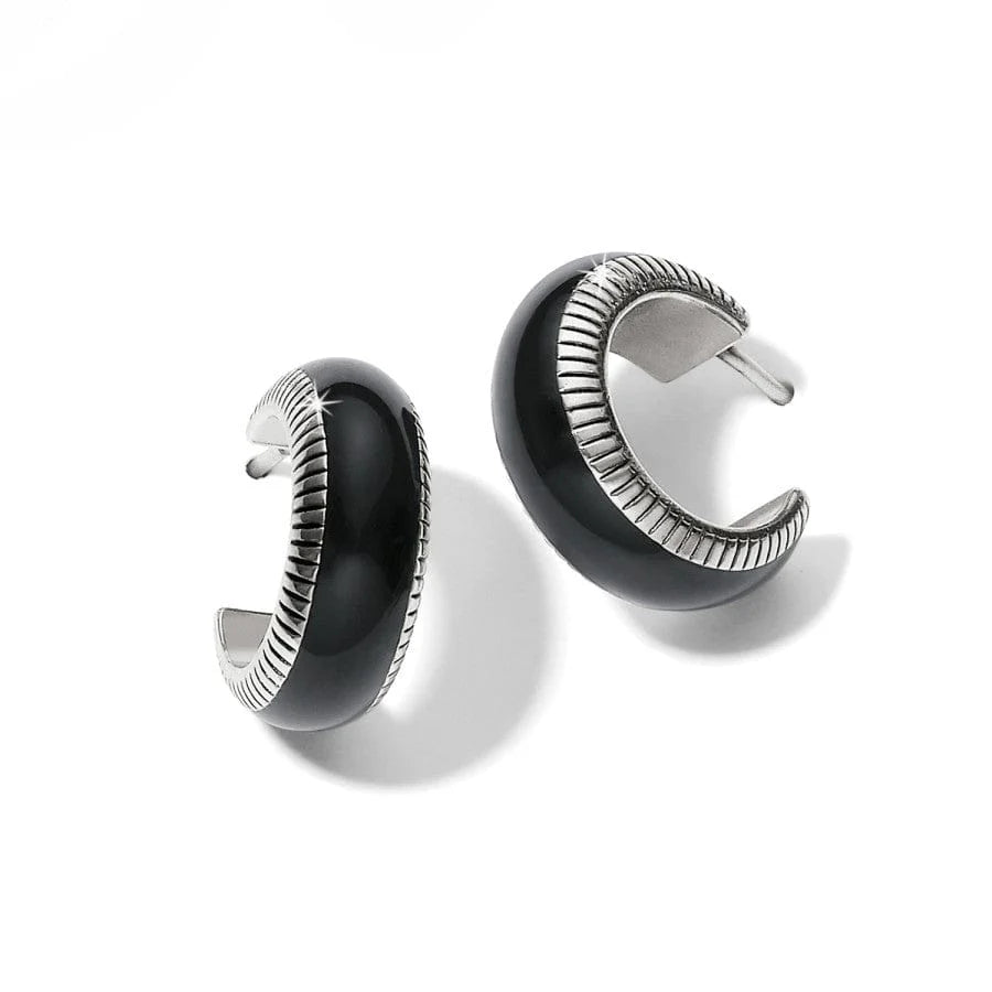 Interlok Noir Small Hoop Earring