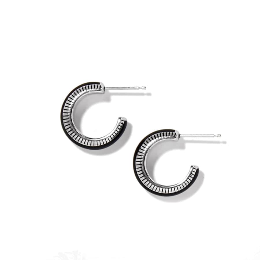 Interlok Noir Small Hoop Earring