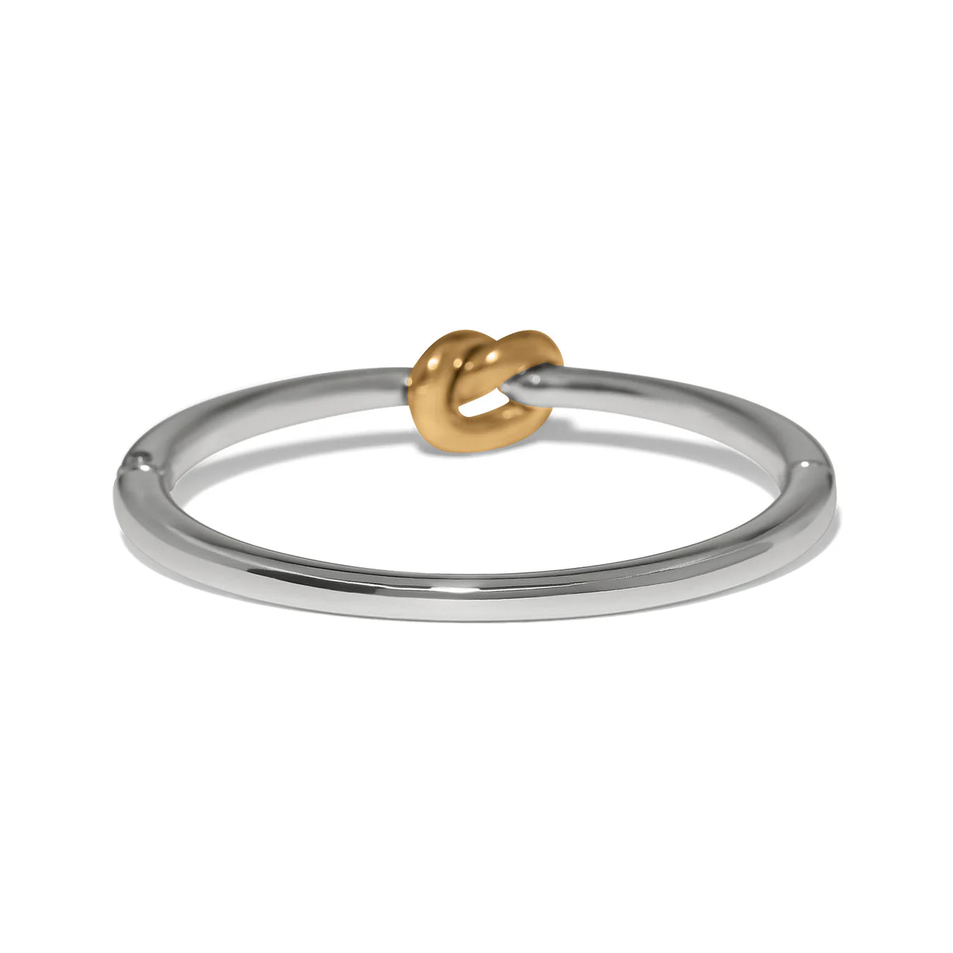Brighton Interlok Single Knot Two Tone Hinged Bangle