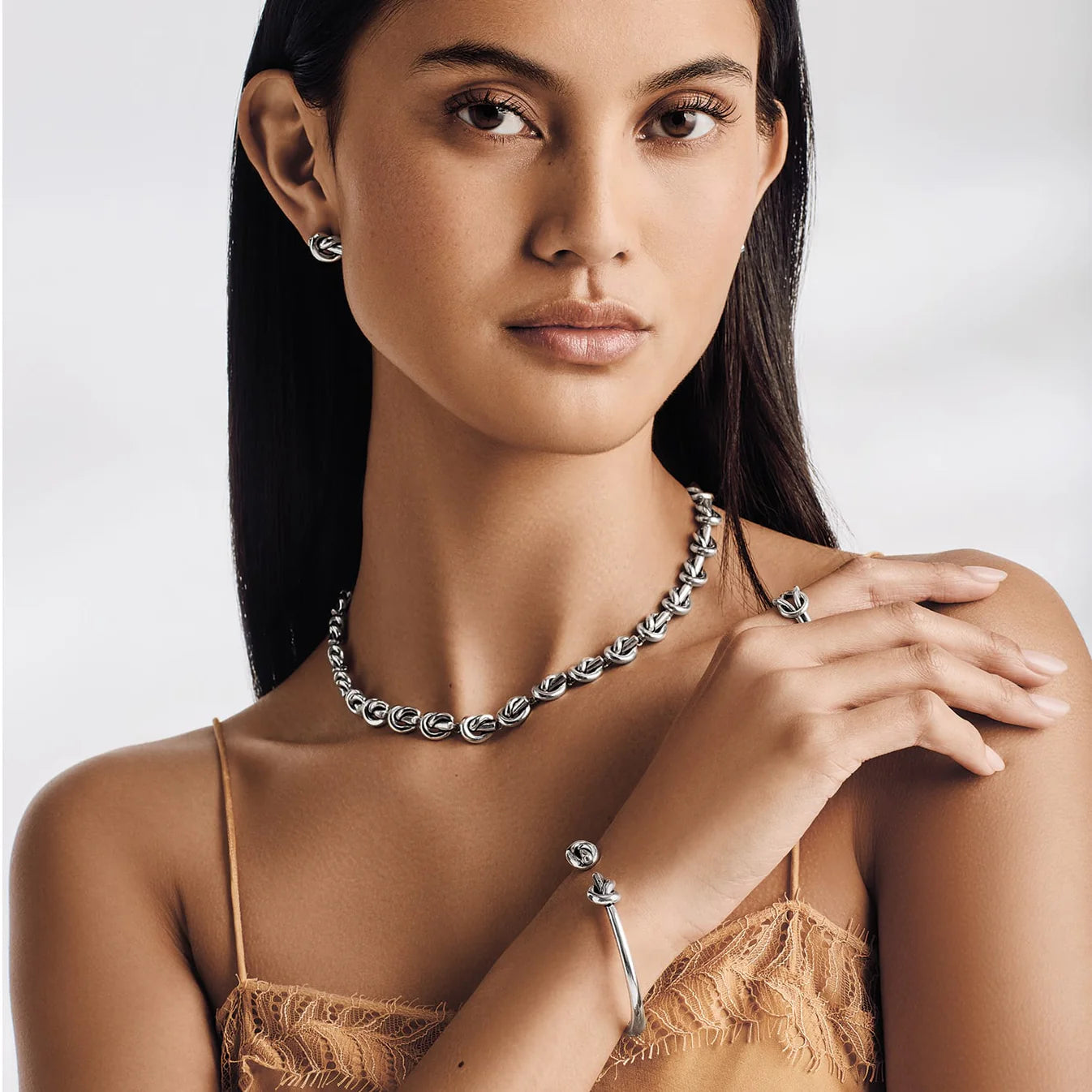 Brighton Interlok Single Knot Open Hinge Bangle