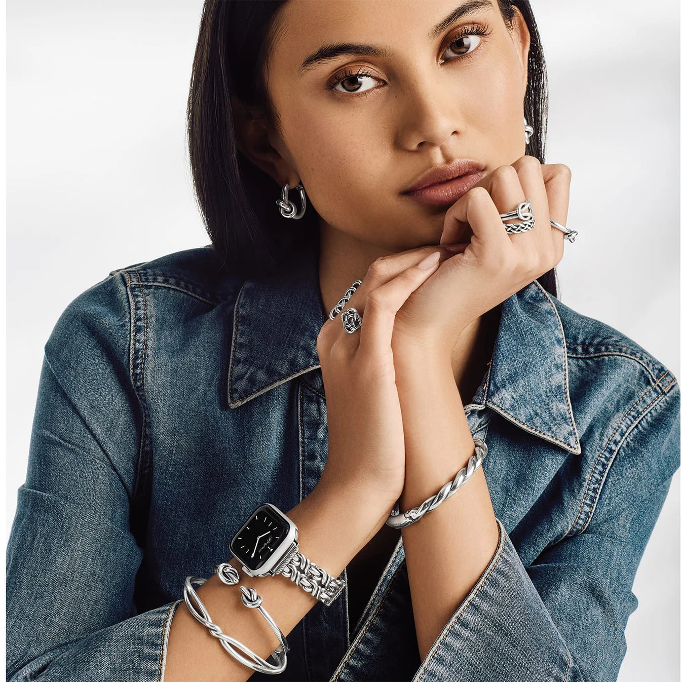 Brighton Interlok Single Knot Open Hinge Bangle