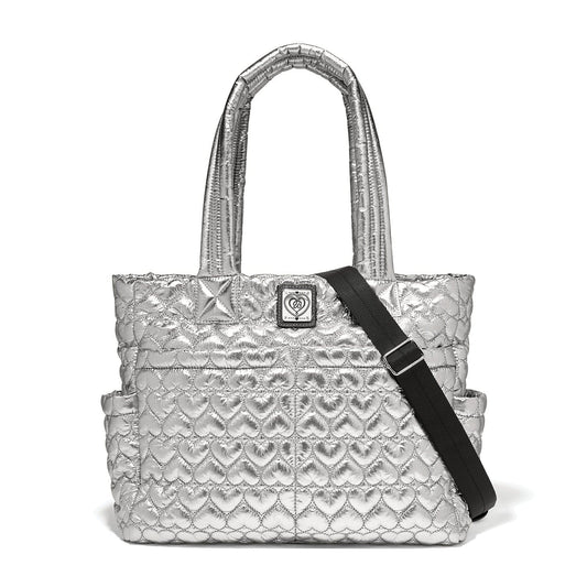 Brighton Kameron Pewter Metallic Utility Tote