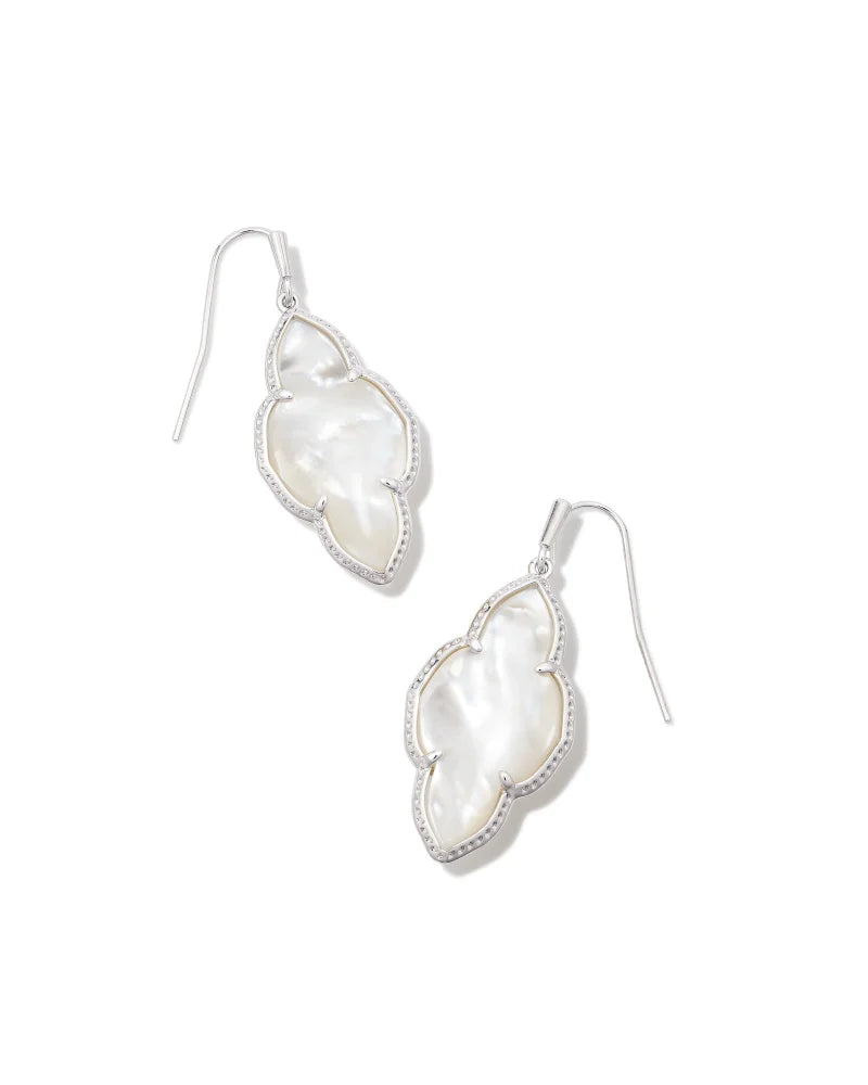 Kendra Scott Abbie Drop Earrings in Ivory Mother of Pearl