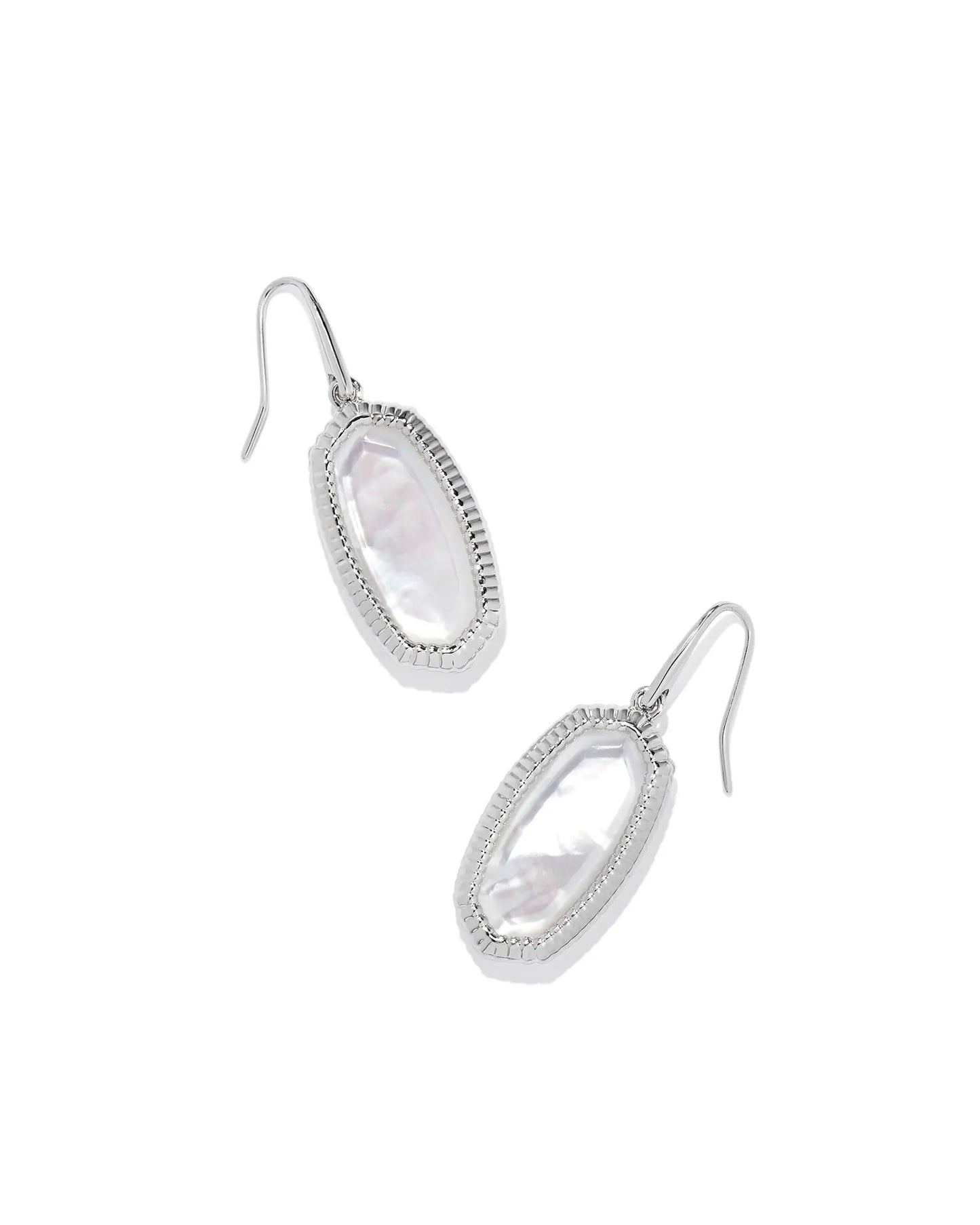 Dani Gold Ridge Frame Drop Earrings (Multiple Colors)