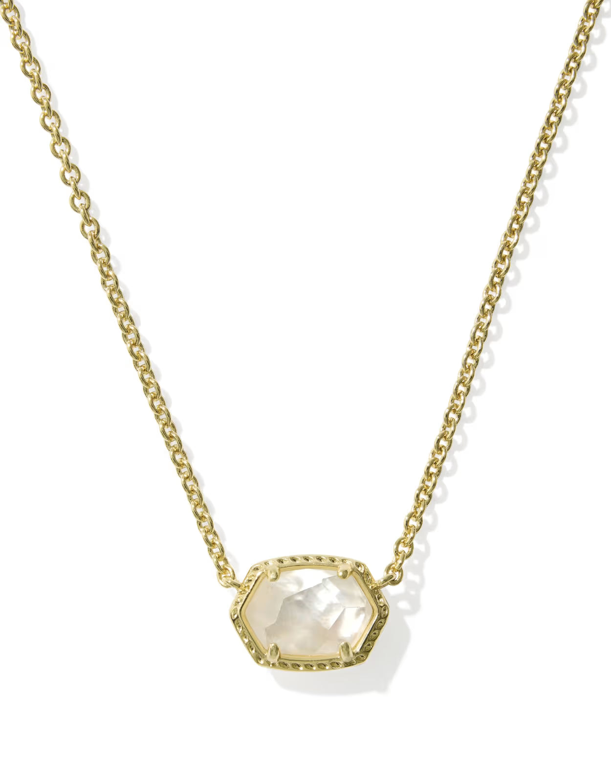 Kendra Scott Daphne GOLD IVORY MOTHER OF PEARL Short Pendant Necklace