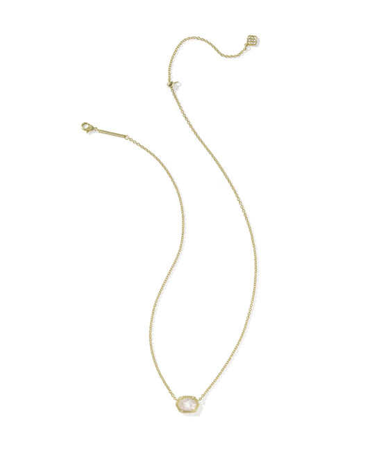 Kendra Scott Daphne GOLD IVORY MOTHER OF PEARL Short Pendant Necklace