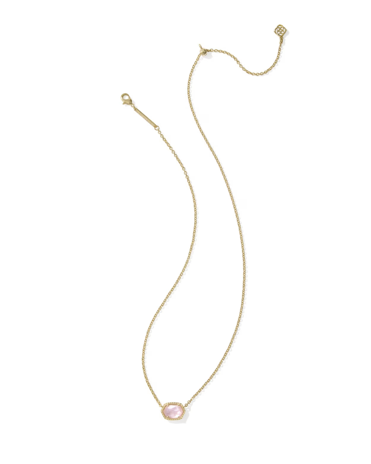 Kendra Scott Daphne GOLD LIGHT PINK MOTHER OF PEARL Short Pendant Necklace