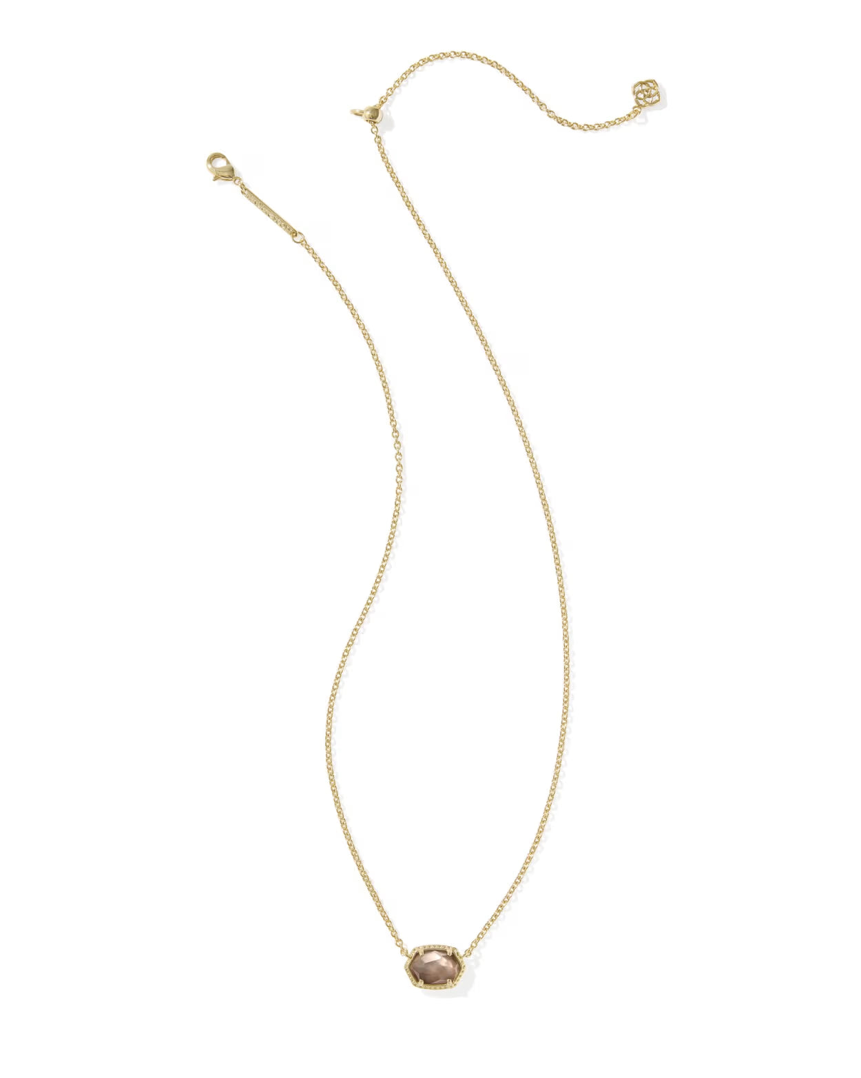 Kendra Scott Daphne GOLD TAUPE MOTHER OF PEARL Short Pendant Necklace