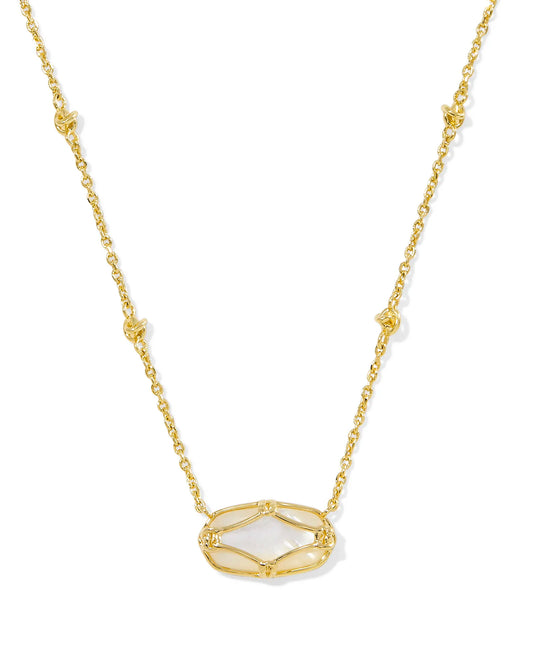 Kendra Scott Elisa Lattice Frame Necklace (Multiple Colors)