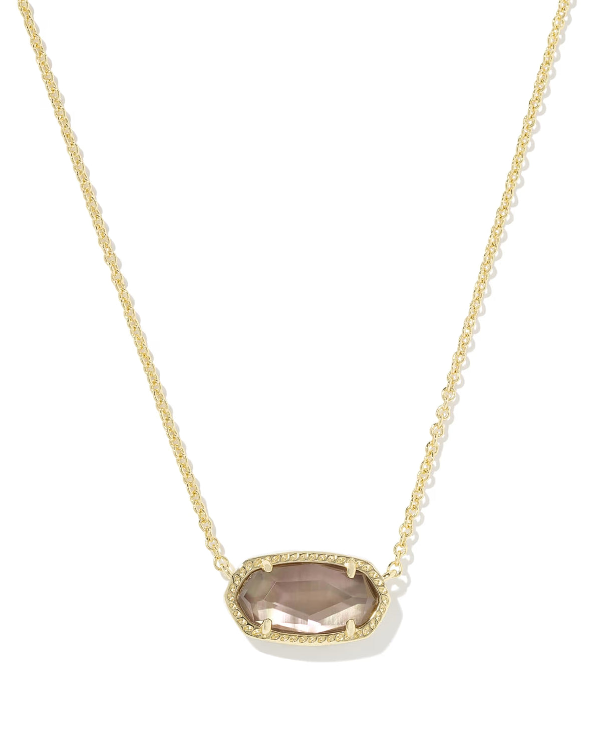 Kendra Scott Elisa Gold Pendant Necklace Gold Taupe Mother of Pearl
