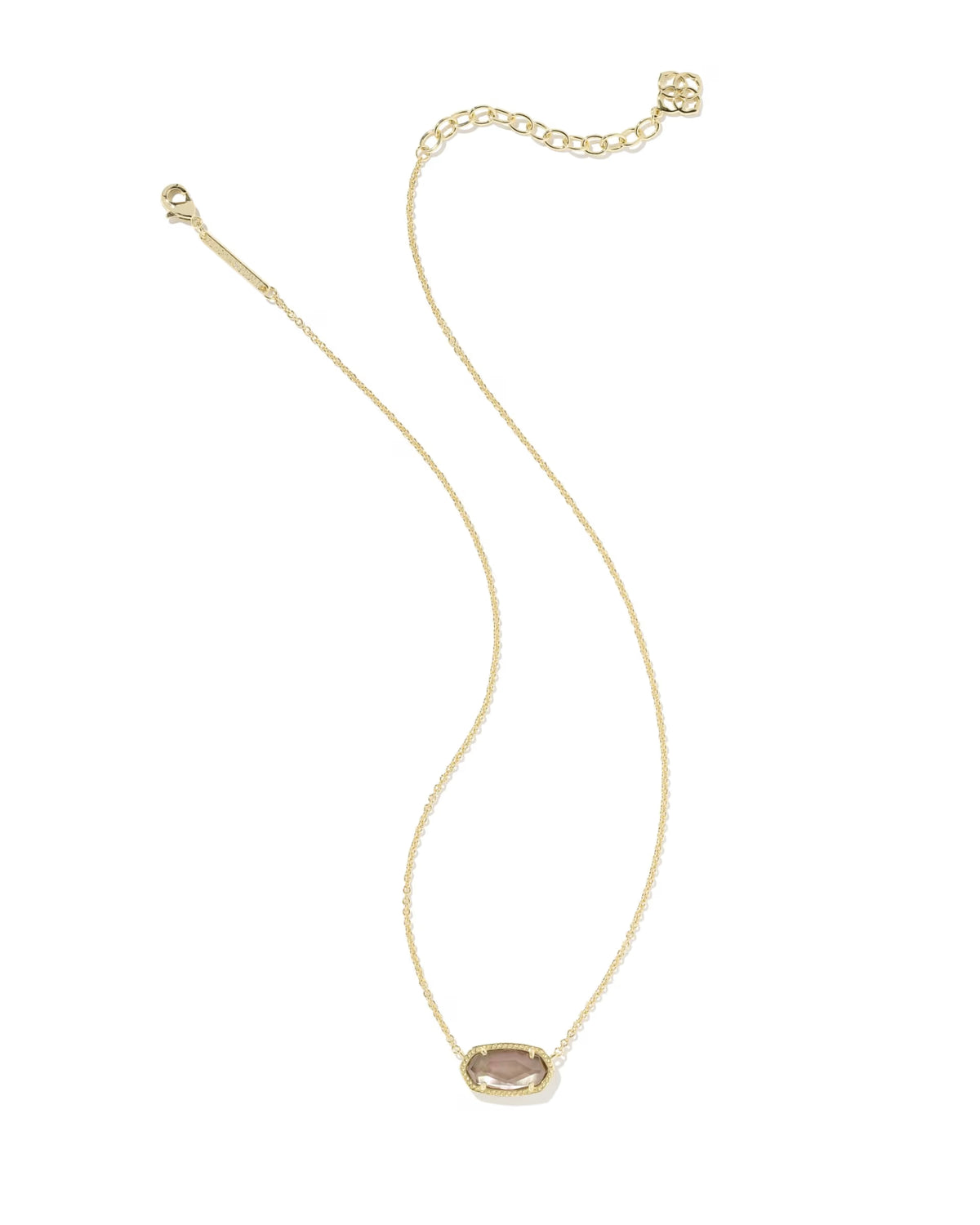 Kendra Scott Elisa Gold Pendant Necklace Gold Taupe Mother of Pearl