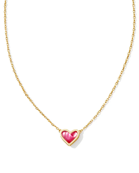 Kendra Scott Framed Ari Heart Gold Short Pendant Necklace (2 Colors)