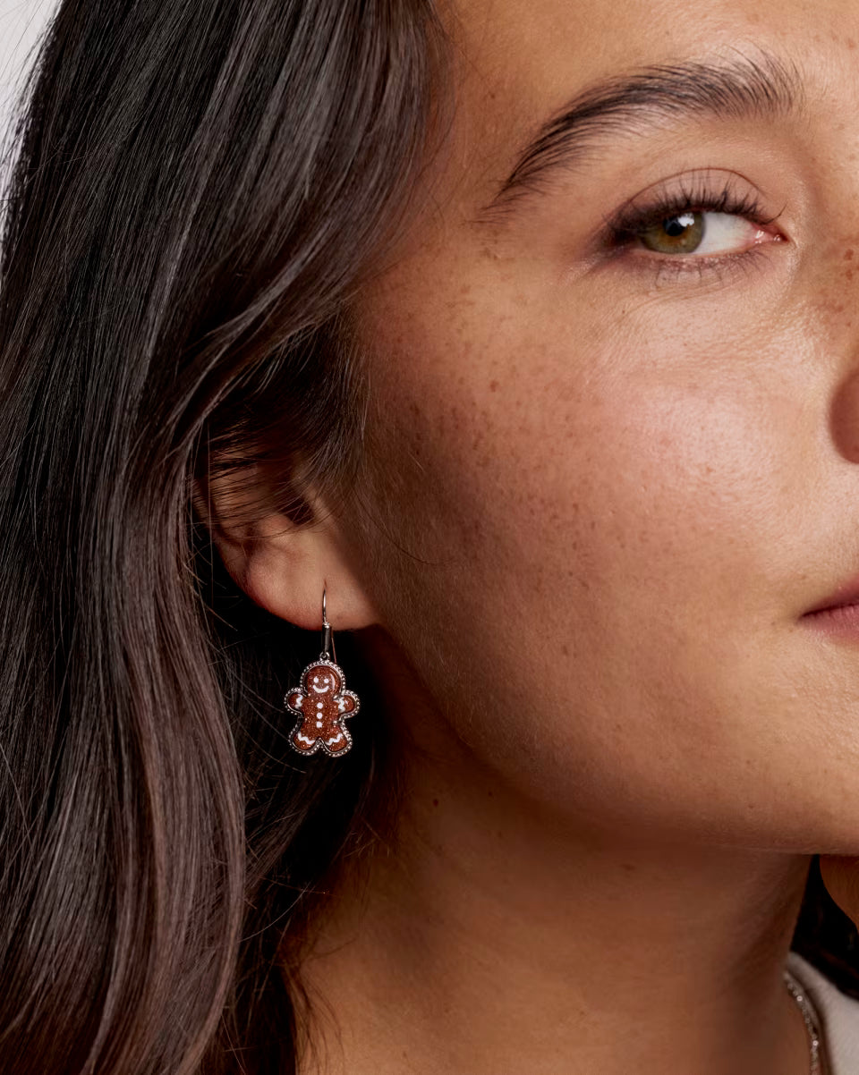 Kendra Scott Gingerbread Silver Drop Earrings