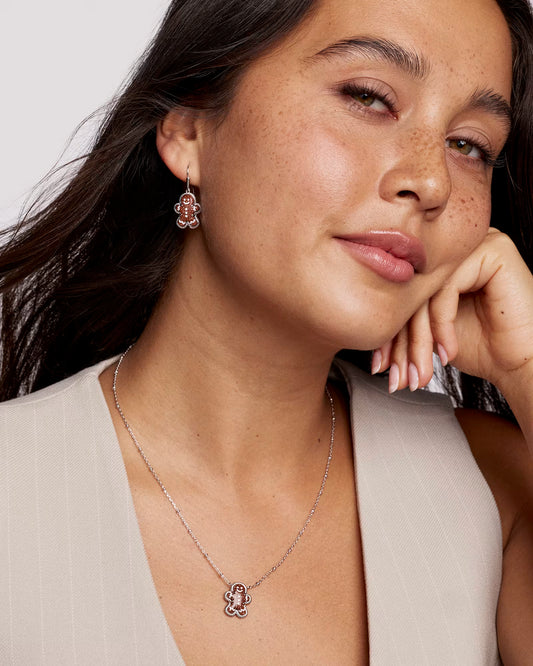 Kendra Scott Gingerbread Silver Short Pendant Necklace