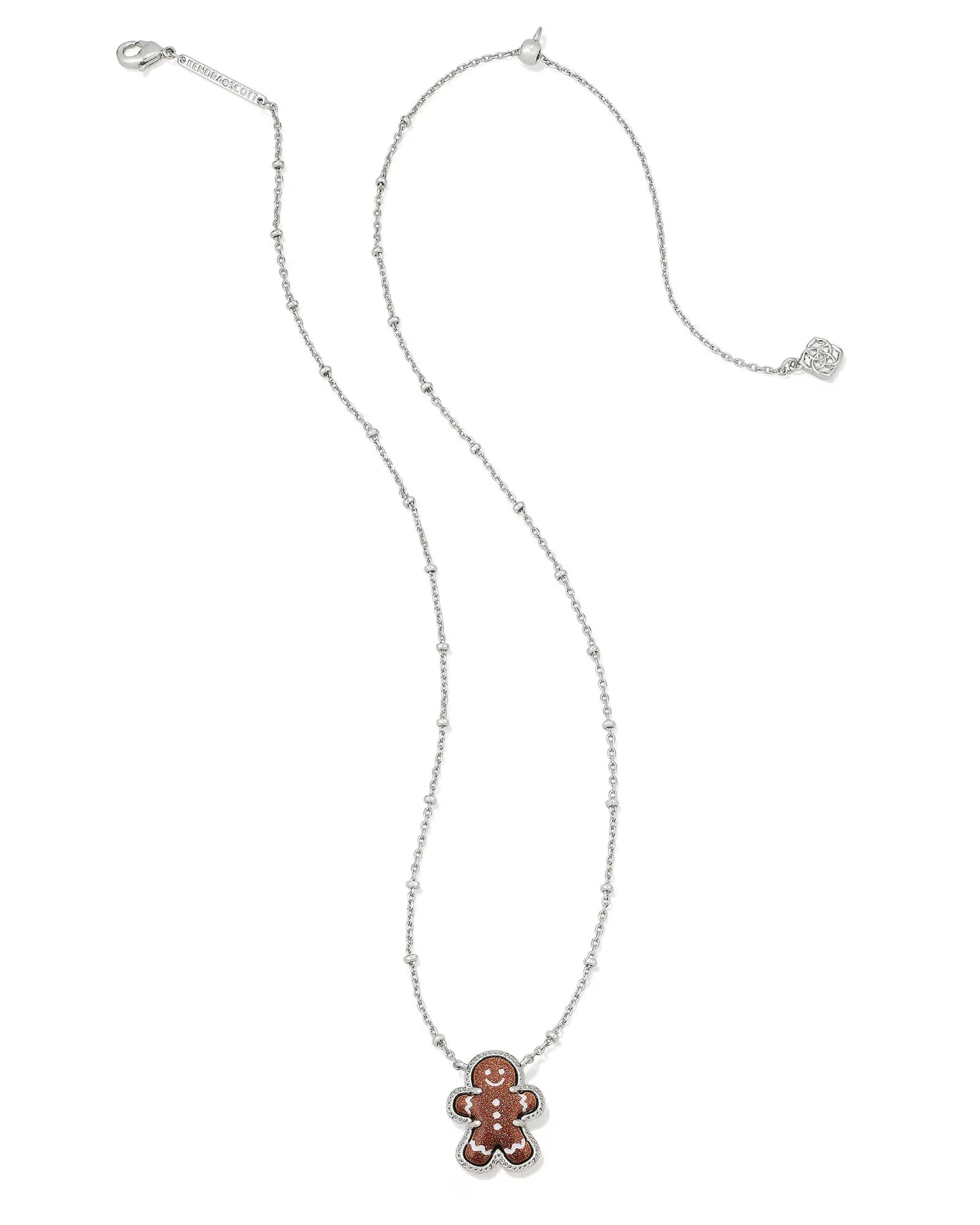 Kendra Scott Gingerbread Silver Short Pendant Necklace